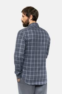 Koszula w kratkę Gingham szara bawełniana - Zack Roman