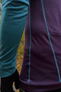 Longsleeve sportowy merino fioletowo-turkusowy 195g - Zack Roman