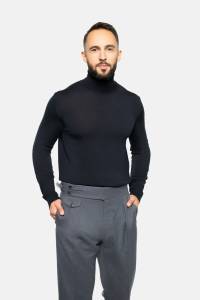 Golf merino czarny - Zack Roman