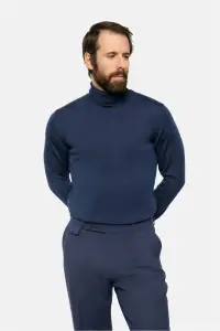 Golf merino granatowy - Zack Roman