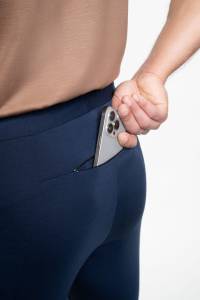Legginsy sportowe z wełny merino, granatowe