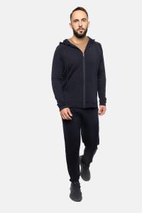 Spodnie dresowe merino Super 120 French Terry granatowe - Zack Roman