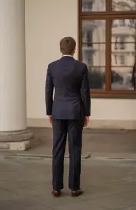 Garnitur Gatsby Midnight granatowy wełniany - Zack Roman