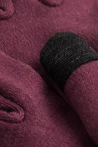 Rękawiczki sportowe merino bordowe - Zack Roman