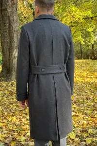 Płaszcz Ulster grafitowy wełniany 660g Reda - Zack Roman