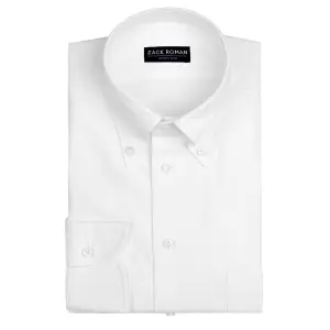 Koszula OCBD biała preppy organiczna bawełna - Zack Roman