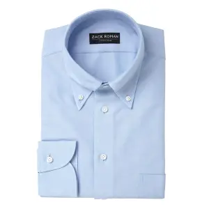 Błękitna koszula OCBD, preppy, bawełniana