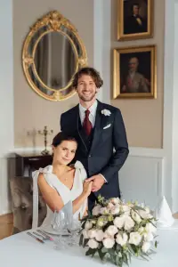 Garnitur ślubny Gatsby granatowy - Zack Roman