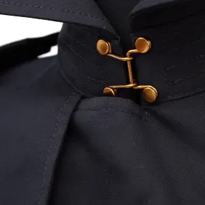 Płaszcz trencz Casablanca dwurzędowy granatowy - Zack Roman