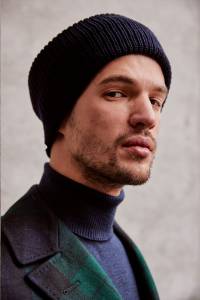 Czapka merino granatowa - Zack Roman