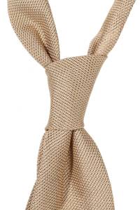 Light beige fina grenadine tie