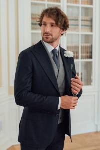 Marynarka Gatsby granatowa - Zack Roman