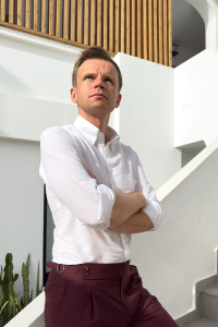 Koszula Chambray biała bawełna len - Zack Roman