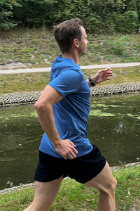 T-shirt sportowy Mesh Merino, niebieski