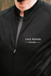 Koszulka kolarska Extra Warm merino czarna 283g - Zack Roman