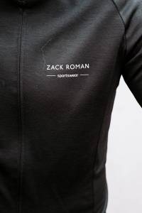 Koszulka kolarska Extra Warm merino czarna 283g - Zack Roman