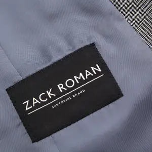 Kamizelka Prince of Wales szara niebieska wełniana - Zack Roman