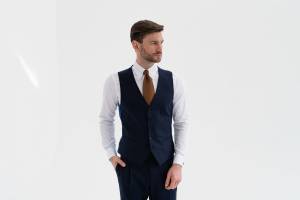 Kamizelka Gatsby granatowa - Zack Roman