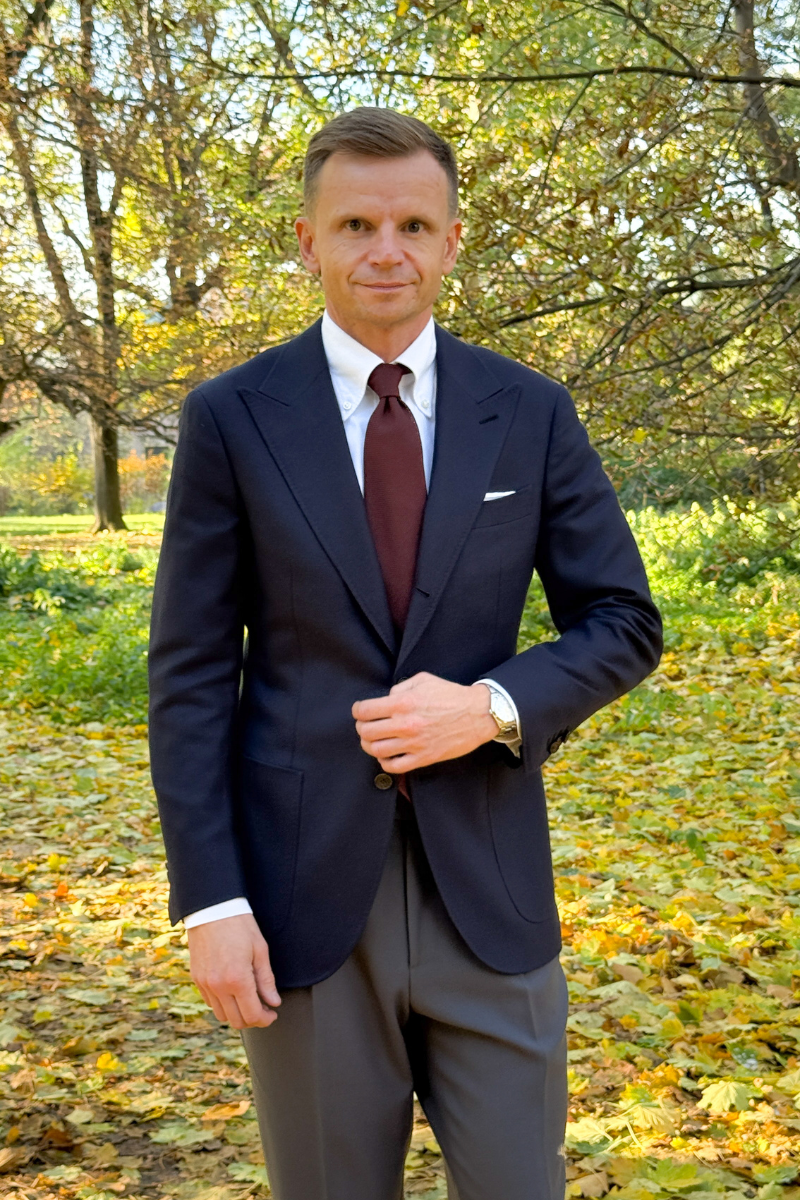 Marynarka klubowa Blazer, granatowa, wełniana, kaszmirowa	