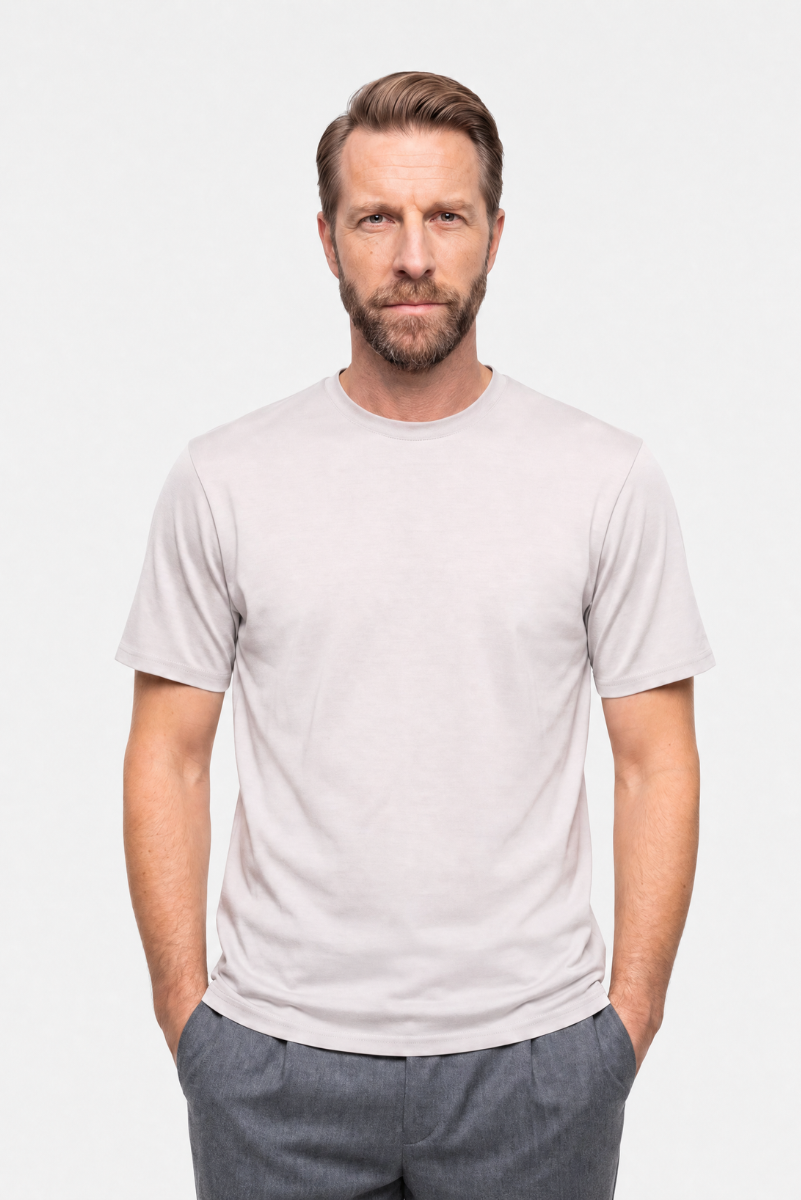 T-shirt Ocean, organiczna bawełna, algi morskie, popielaty
