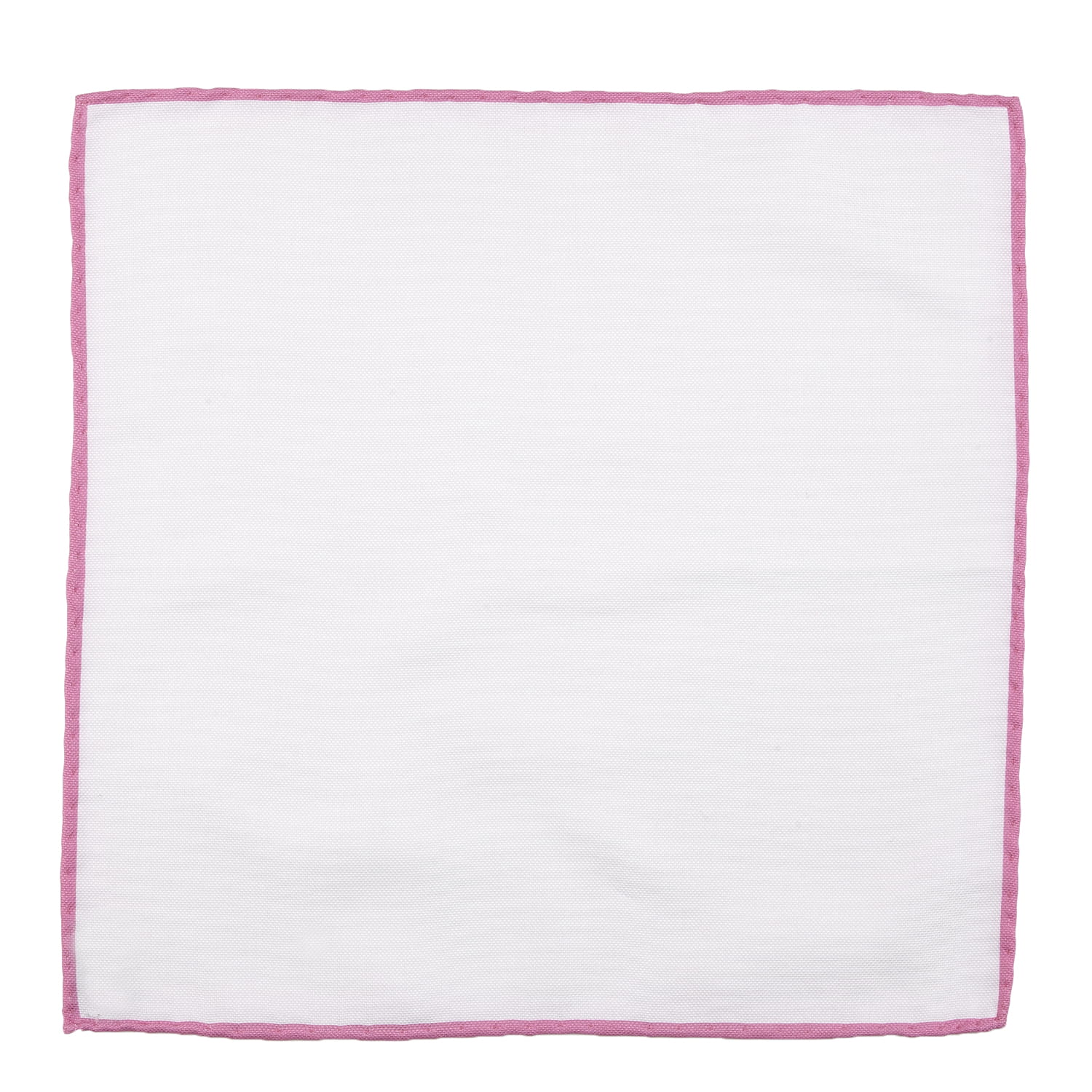 Linen pocket handkerchief with pink edge